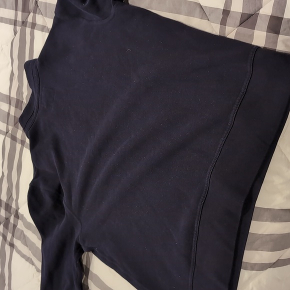 J Crew Navy Blue XL Fleece Sweatshirt - Picture 4 of 4